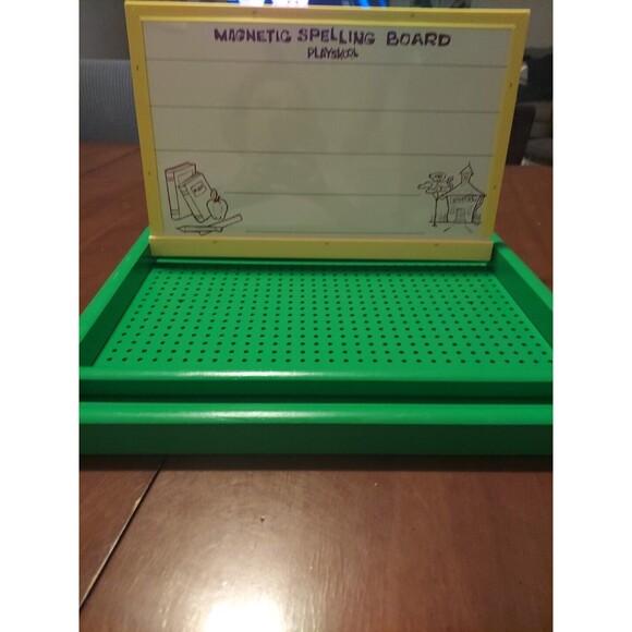 Playskool Chalk Board magnetic dry erase board vintage learning homeschool HTF - Picture 2 of 11
